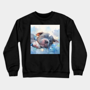 Sleepy Pit Bull Crewneck Sweatshirt